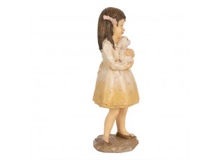 Dekorace děvčátko v šatičkách s králíčkem - 6*5*15 cm