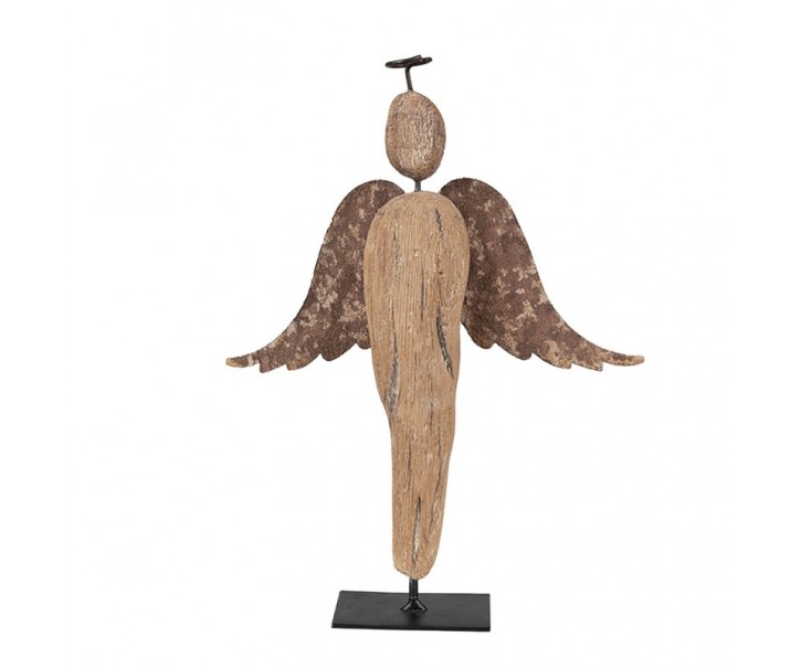 Dekorace dřevěný anděl Antique - 17*5*21 cm