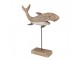 Dřevěná dekorativní soška žralok Shark na podstavci - 34*8*39 cm Clayre & Eef