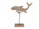 Dřevěná dekorativní soška žralok Shark na podstavci - 34*8*39 cm Clayre & Eef