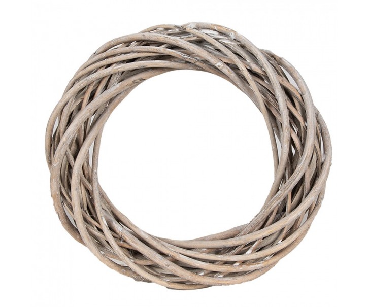 Přírodní šedý ratanový věnec Rattan XS - Ø 20*5 cm Clayre & Eef