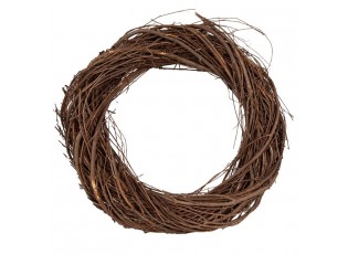 Přírodní hnědý proutěný věnec Woodly S - Ø 30*5 cm