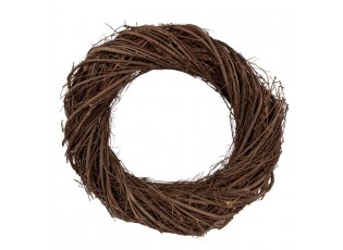 Přírodní hnědý proutěný věnec Woodly L - Ø 40*7 cm