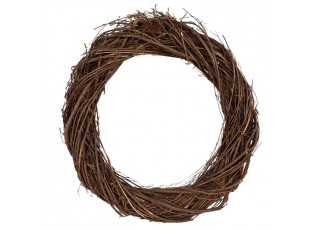 Přírodní hnědý proutěný věnec Woodly XL - Ø 45*7 cm