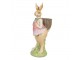 Dekorace králičí slečna s nůší - 11*11*31 cm Clayre & Eef