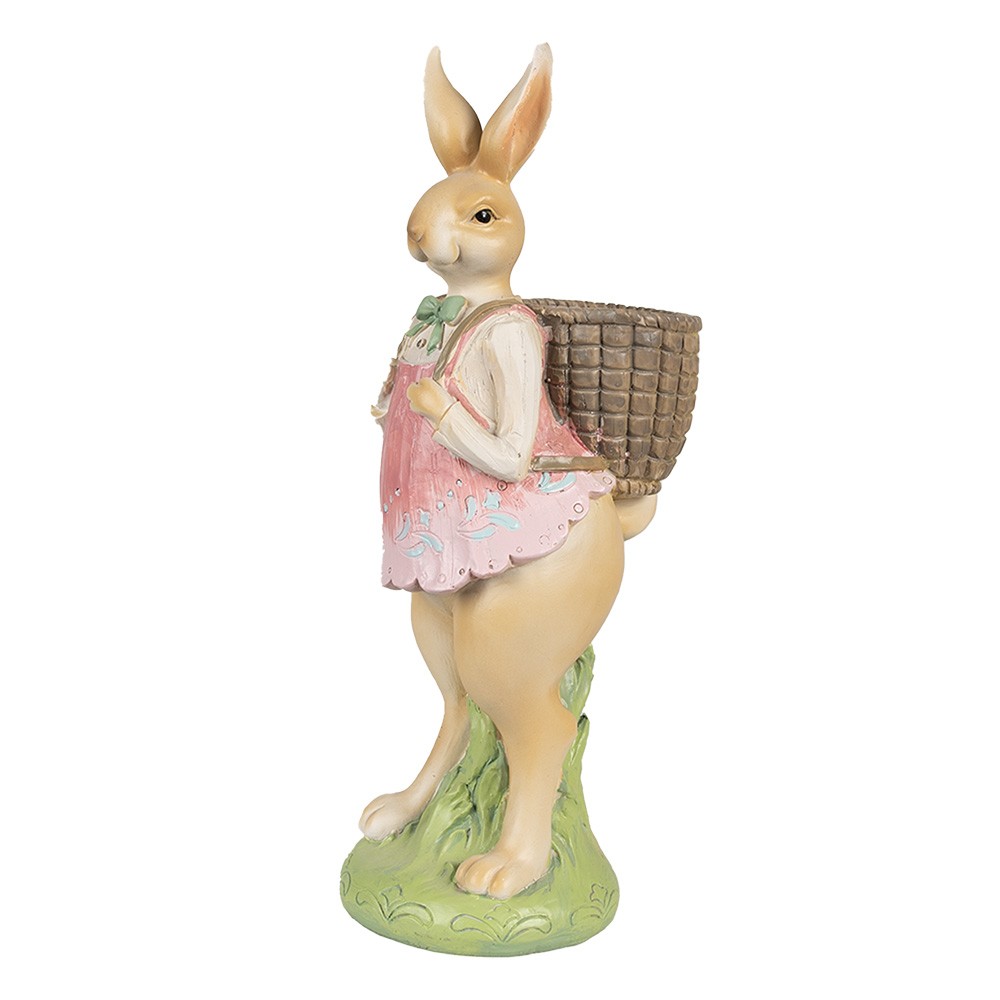 Dekorace králičí slečna s nůší - 11*11*31 cm Clayre & Eef Dekorace králičí slečna s nůší - 11*11*31 cm Clayre & Eef
