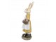 Dekorace králičí mamka v bílé zástěře s vajíčky - 14*11*38 cm Clayre & Eef