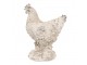 Béžová antik dekorace slepice - 21*12*26 cm Clayre & Eef