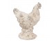 Béžová antik dekorace slepice - 21*12*26 cm Clayre & Eef