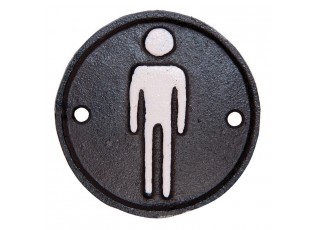 Litinové označení wc páni - Ø 7,5*0,5 cm