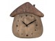 Dřevěné stolní hodiny ve tvaru domku - 18*5*19 cm / 1*AA Clayre & Eef