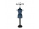 Modro-černý stojan na šperky ve tvaru figuríny - 12*12*39 cm Clayre & Eef