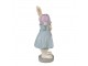 Dekorace králík držící vajíčko jako svícen - 10*8*20 cm Clayre & Eef
