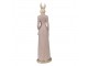 Dekorace králičí slečna v růžových šatech - 8*7*28 cm Clayre & Eef