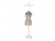 Béžovo-bílý stojan na šperky ve tvaru figuríny - 12*12*39 cm Clayre & Eef