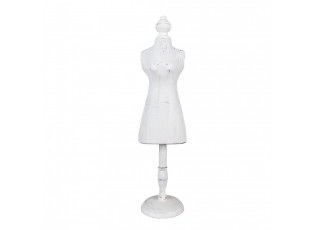Bílá antik dřevěná dekorace figurína Mannequin - 13*11*51 cm