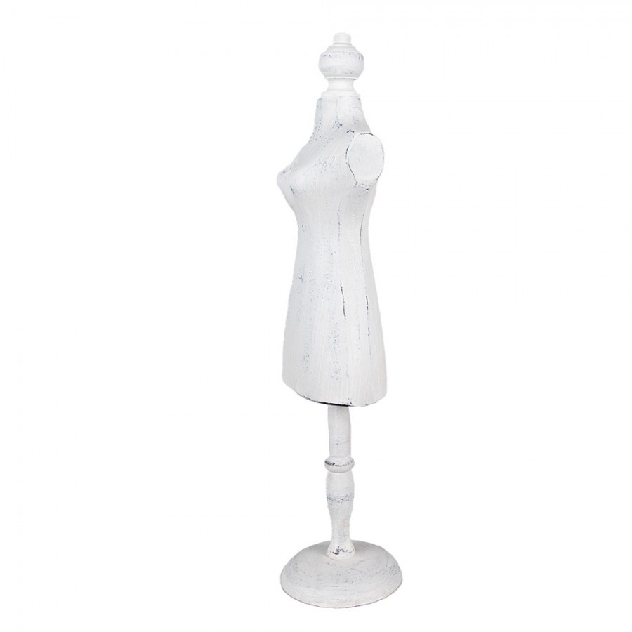 Bílá antik dřevěná dekorace figurína Mannequin - 13*11*51 cm Clayre & Eef Bílá antik dřevěná dekorace figurína Mannequin - 13*11*51 cm Clayre & Eef