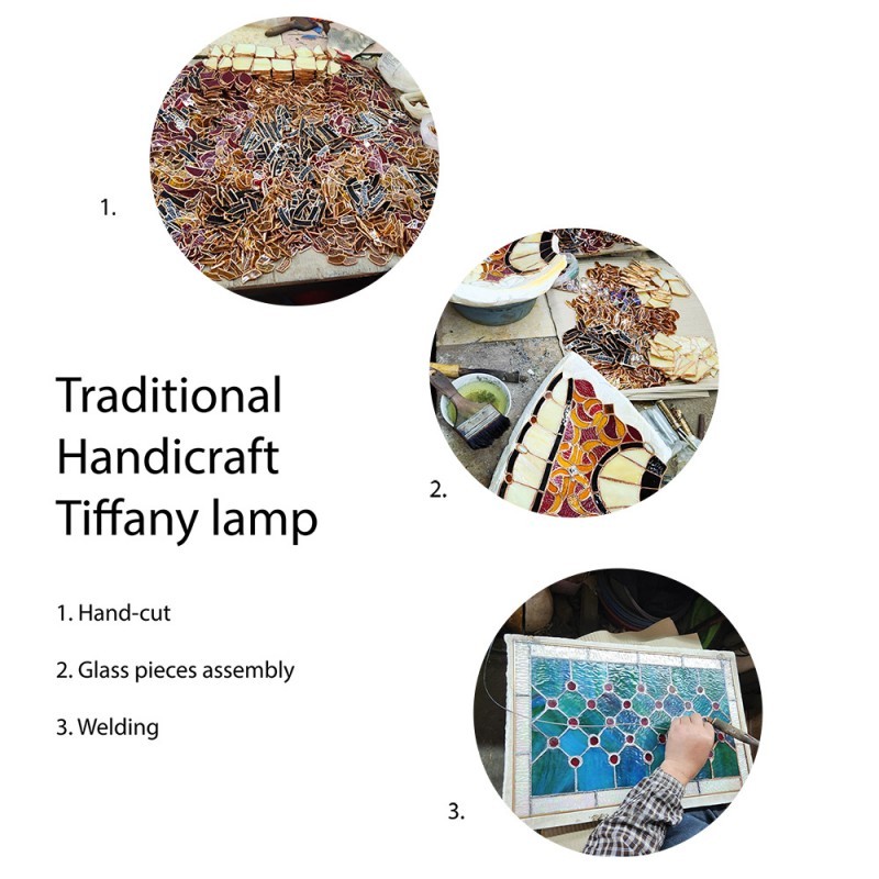 Stolní lampa Tiffany Daira - Ø 20x57 cm E27/max 1x60W Clayre & Eef Stolní lampa Tiffany Daira - Ø 20x57 cm E27/max 1x60W Clayre & Eef