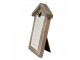 Hnědý antik dřevěný fotorámeček domek s klipem Clipp - 17*3*21 cm / 10*15 cm Clayre & Eef