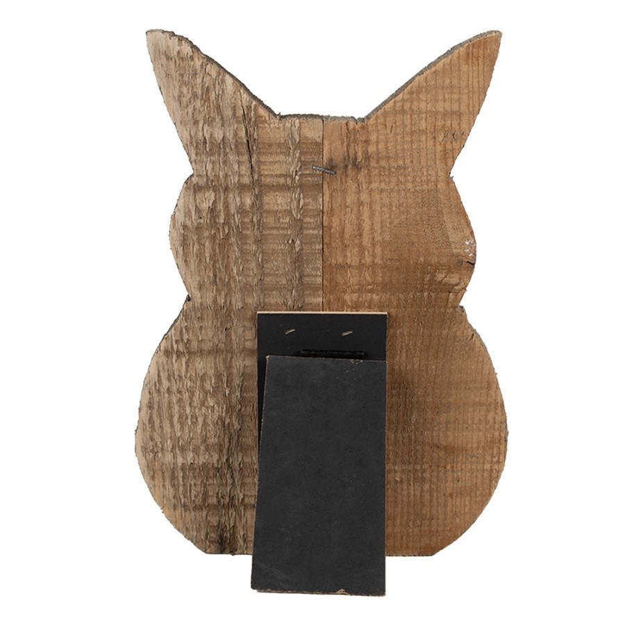 Hnědý antik dřevěný fotorámeček králík s klipem Clipp - 18*2*25 cm / 10*15 cm Clayre & Eef Hnědý antik dřevěný fotorámeček králík s klipem Clipp - 18*2*25 cm / 10*15 cm Clayre & Eef