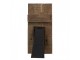 Hnědý antik dřevěný fotorámeček s klipem Clipp - 15*3*36 cm / 3x 9*13 cm Clayre & Eef