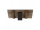 Hnědý antik dřevěný fotorámeček s klipem Clipp - 36*3*15 cm / 3x 9*13 cm Clayre & Eef