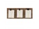 Hnědý antik dřevěný fotorámeček s klipem Clipp - 36*3*15 cm / 3x 9*13 cm Clayre & Eef