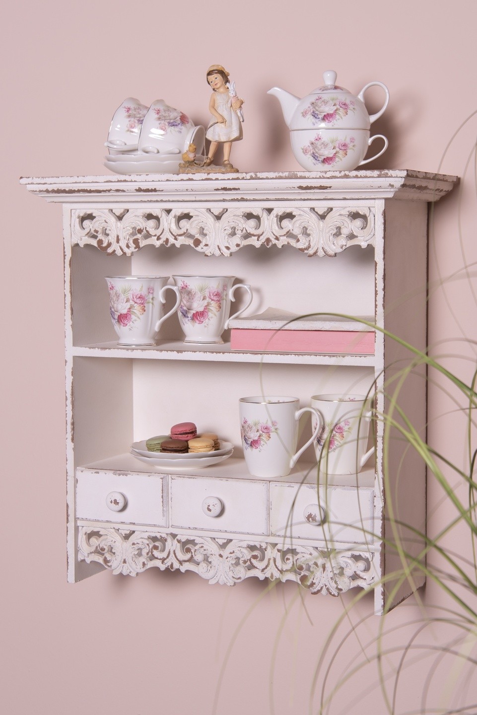 Porcelánový hrnek s květy - Ø 12*9*10 cm Clayre & Eef Porcelánový hrnek s květy - Ø 12*9*10 cm Clayre & Eef