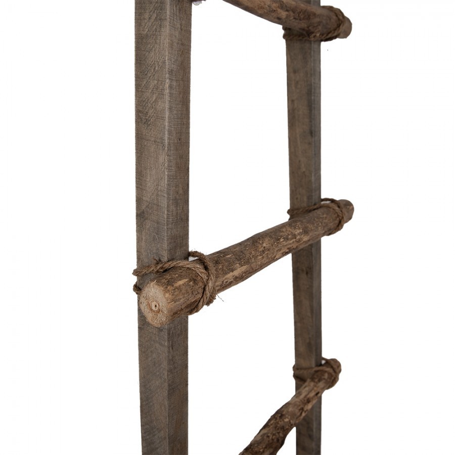 Hnědý dřevěný věšák na ručníky žebřík Ladde - 50*8*140 cm Clayre & Eef Hnědý dřevěný věšák na ručníky žebřík Ladde - 50*8*140 cm Clayre & Eef