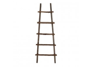 Hnědý dřevěný věšák na ručníky žebřík Ladde - 50*8*140 cm