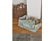 Modrá taška / přenosný vak na dřevo s růžemi - 59*39*38cm Esschert design