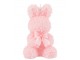 Růžová růžičková svíčka ve tvaru králíčka Rabbi Rose - 7*7*12 cm/ 8h J-Line by Jolipa