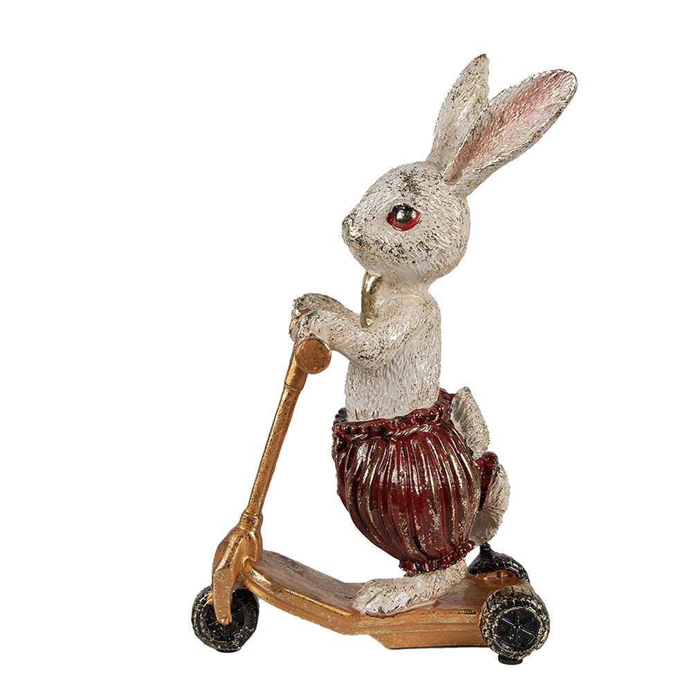 Velikonoční dekorace zajíček na koloběžce - 15*9*25 cm Clayre & Eef Velikonoční dekorace zajíček na koloběžce - 15*9*25 cm Clayre & Eef