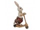 Dekorace zajíček na koloběžce - 15*9*25 cm Clayre & Eef