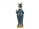 Dekorace králík ve zdobném kabátě a hodinkami - 10*8*30 cm Clayre & Eef