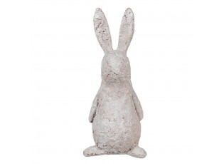 Béžová antik dekorace socha králík - 11*11*26 cm