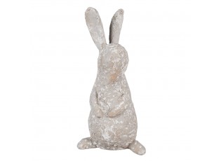 Béžová antik dekorace socha králík - 15*12*31 cm