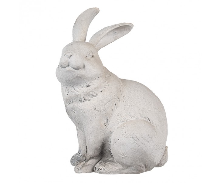 Béžová antik dekorace socha králík - 15*11*21 cm Clayre & Eef