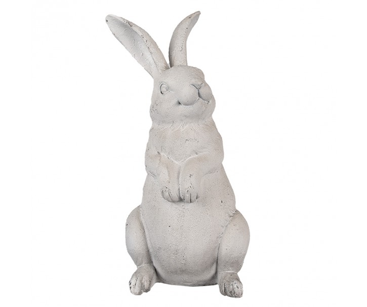 Béžová antik dekorace socha králík - 14*11*26 cm Clayre & Eef