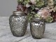 Champagne antik skleněná dekorační váza / svícen Viria - Ø 8*10 cm Chic Antique