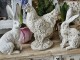 Béžová antik dekorace slepice - 21*12*26 cm Clayre & Eef