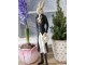 Dekorace králík elegán v černém fraku s kloboukem - 9*7*34 cm Clayre & Eef
