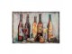 3D kovový obraz s láhvemi vína Wine Bottle - 120*6*80 cm Clayre & Eef