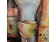 3D kovový obraz s láhvemi vína Wine Bottle - 120*6*80 cm Clayre & Eef