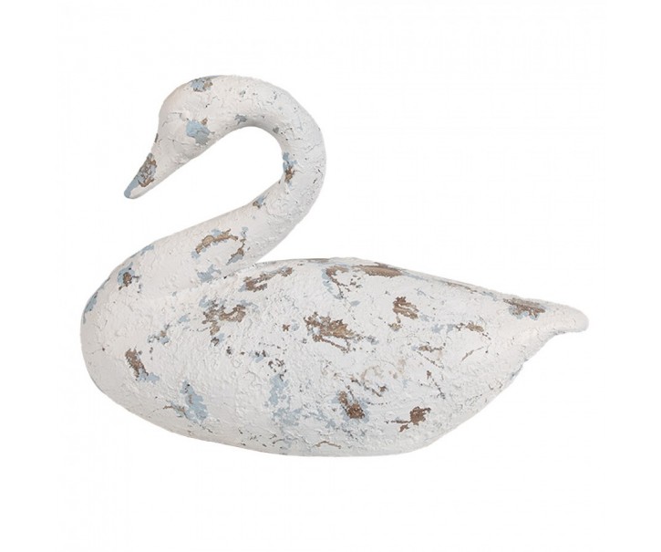 Bílá antik dekorativní figurka Labuť - 32*14*22 cm Clayre & Eef