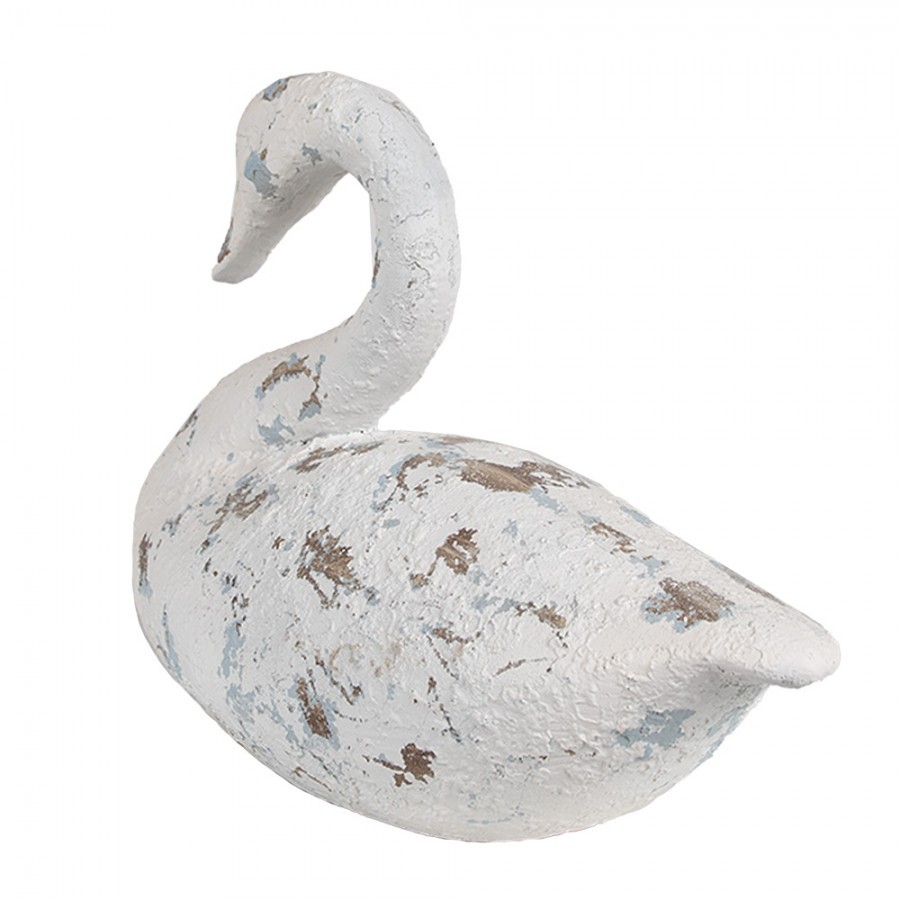Bílá antik dekorativní figurka Labuť - 32*14*22 cm Clayre & Eef Bílá antik dekorativní figurka Labuť - 32*14*22 cm Clayre & Eef