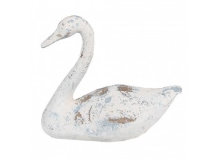 Bílá antik dekorativní figurka Labuť - 33*16*28 cm