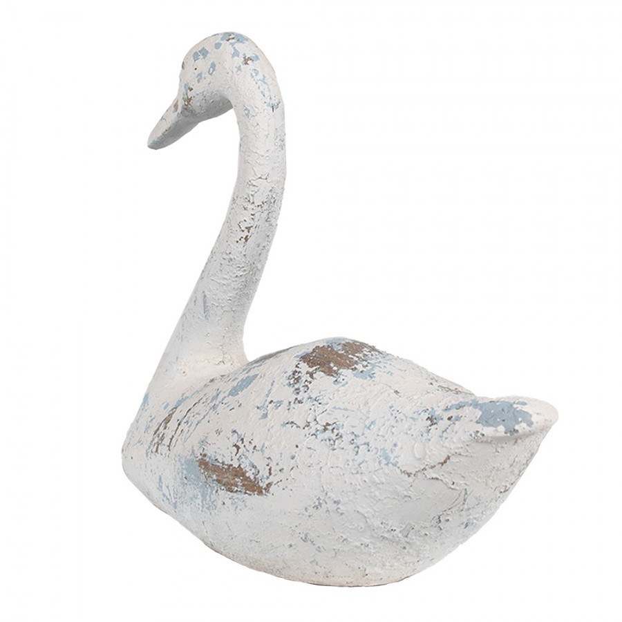 Bílá antik dekorativní figurka Labuť - 33*16*28 cm Clayre & Eef Bílá antik dekorativní figurka Labuť - 33*16*28 cm Clayre & Eef