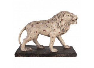 Béžová antik dekorativní socha lev Lion - 55*23*40 cm