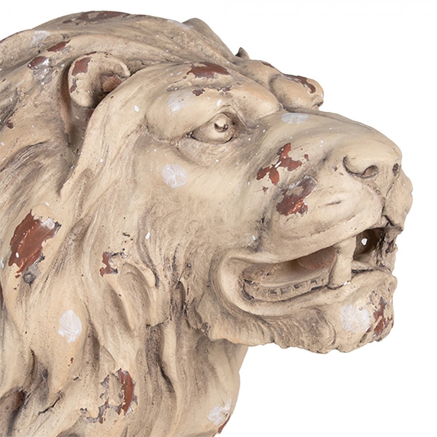 Béžová antik dekorativní socha lev Lion - 55*23*40 cm Clayre & Eef Béžová antik dekorativní socha lev Lion - 55*23*40 cm Clayre & Eef